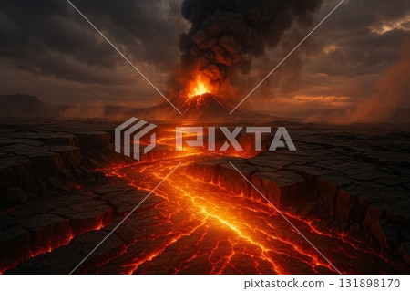 volcanic eruption 131898170