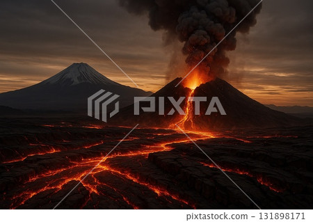 火山爆發 131898171
