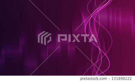 Futuristic Purple Vertical DNA Molecule Geometric Network Minimal Background. 131898222