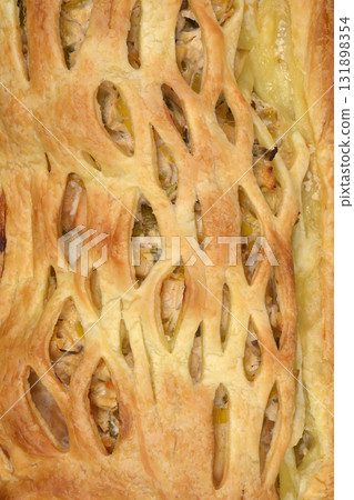 Baked Pastry Lattice Close-up Baked Pastry Lattice Close-up 131898354