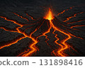 Erupting volcano 131898416