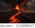 Erupting volcano 131898417