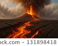 Erupting volcano 131898418