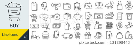 Shopping icon set 131898443