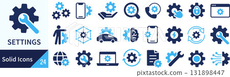 向量輪廓圖示集 131898447