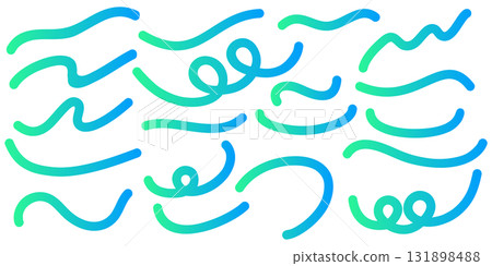 A set of simple lines in various shapes 131898488