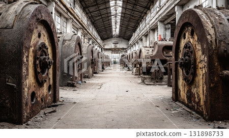 Derelict Machinery: Industrial Relics in Abandoned Factory 131898733