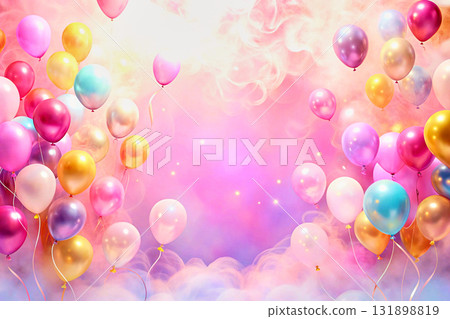 Event,party.Pink festive colored smoke holiday balloons. 131898819