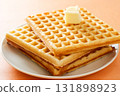 Handmade waffle 131898923