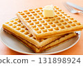 Handmade waffle 131898924