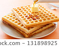 Handmade waffle 131898925