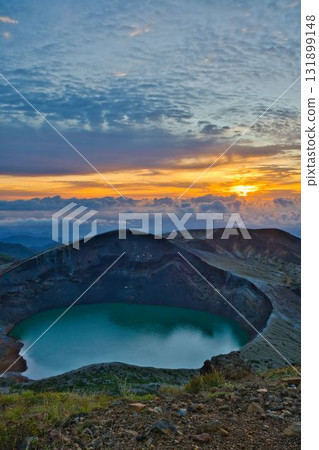 Zao Okama Crater at dawn 131899148