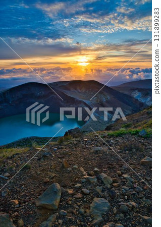 Zao Okama Crater at dawn 131899283