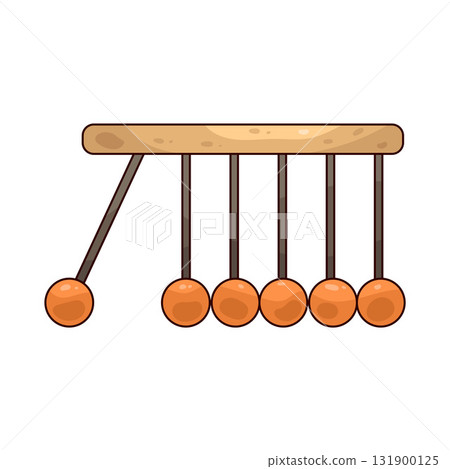 illustration of Newtons Cradle illustration of Newtons Cradle 131900125