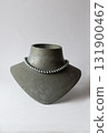 Gray pearl necklace vertical composition Gray pearl necklace vertical composition 131900467