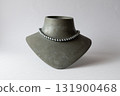 Gray pearl necklace horizontal composition Gray pearl necklace horizontal composition 131900468