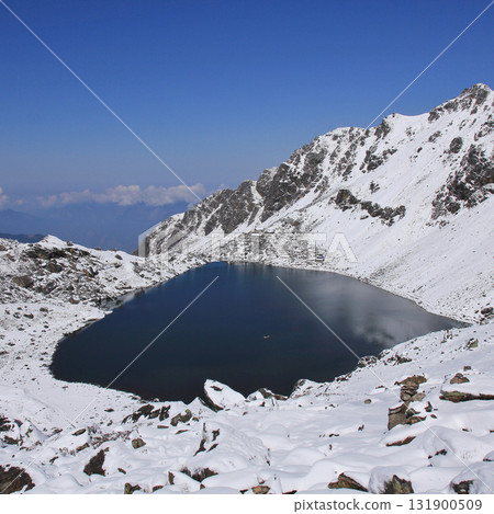 Lake Gosainkunda, holy place in Nepal. 131900509