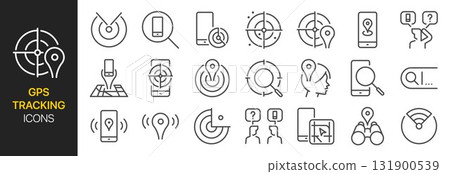 GPS Tracking icon set. It included find, my phone, location, signal, search and more icons. GPS Tracking icon set. It included find, my phone, location, signal, search and more icons. 131900539