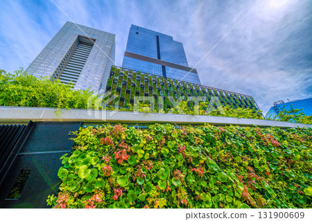 Tokyo cityscape in Japan, including views of the Blue Front Shibaura and Haro 131900609