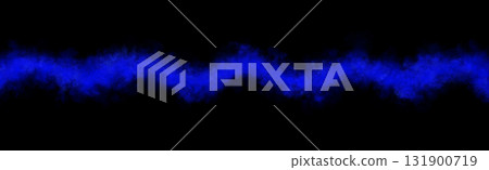 Blue smoky wave template on transparent background, abstract mockup for dynamic visual effects or digital overlays 131900719