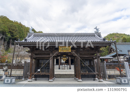 Honkokuji Temple Niomon Gate Autumn leaves season 131900791