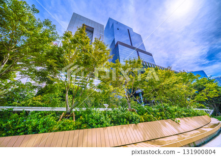 Tokyo cityscape in Japan, including views of the Blue Front Shibaura and Haro 131900804