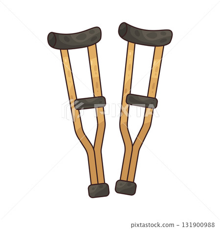 illustration of Crutches illustration of Crutches 131900988