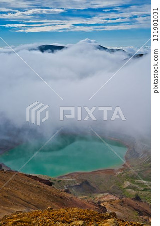 Zao Okama Crater engulfed in a sea of clouds Zao Okama Crater engulfed in a sea of clouds 131901031