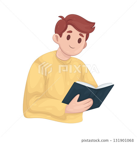 Illustration of father reading  131901068