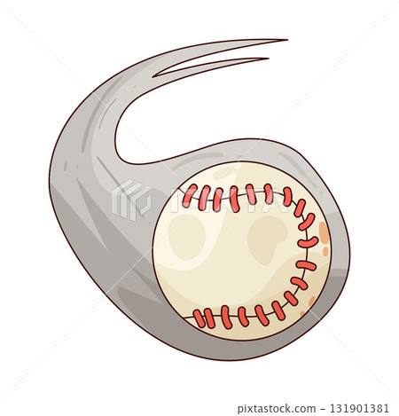 illustration of Flying Baseball 131901381