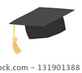 Graduation cap without main lines 131901388