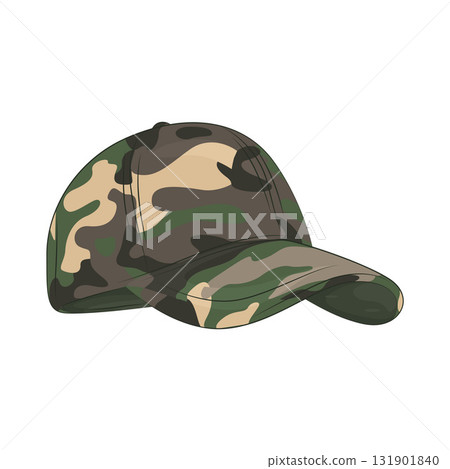 Illustration of military cap  131901840