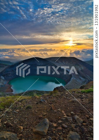 Zao Okama Crater at dawn Zao Okama Crater at dawn 131901992