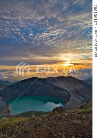 Zao Okama Crater at dawn Zao Okama Crater at dawn 131901993