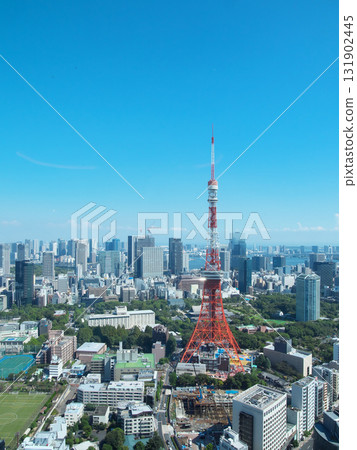 從麻布台山俯瞰東京高塔和芝公園。城市景觀（2025年9月） 131902445