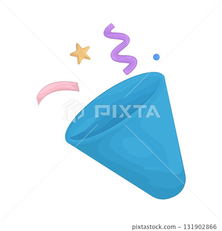 Illustration of party popper  131902866