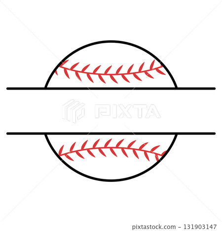 Baseball banner design, featuring red stitches and bold black Baseball bars Baseball banner design, featuring red stitches and bold black Baseball bars 131903147