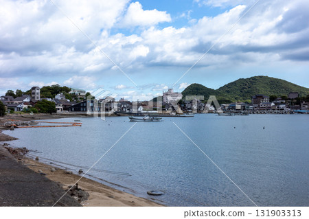 Beautiful seascape of Tomonoura in Fukuyama city, Hiroshima prefecture, Japan 131903313
