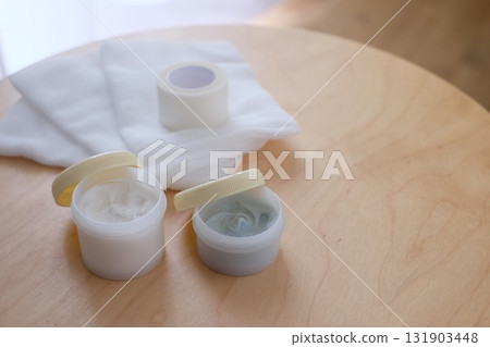 Gauze and ointment Gauze and ointment 131903448