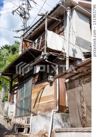 The beautiful old buildings and streets of Tomonoura in Fukuyama City, Hiroshima Prefecture, Japan 131903796