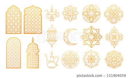 Islamic Ramadan ornament set 131904059