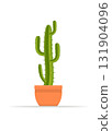 Cactus houseplant icon stock illustration 131904096