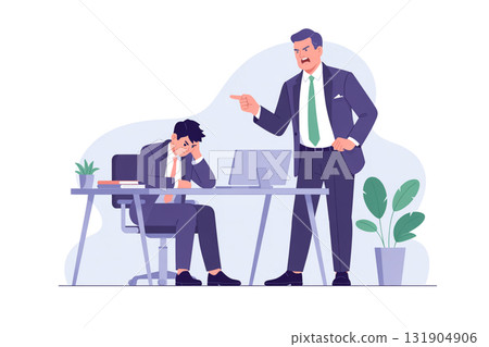 workplace scolding scene 131904906