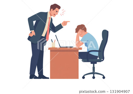 workplace scolding scene 131904907