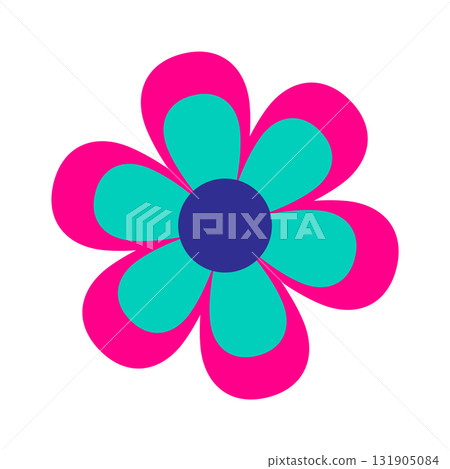 Mexican traditional flower. Ethnic embroidery decoration. Ornate folk graphic, wallpaper element. Festive mexican floral motif. Vector illustration Mexican traditional flower. Ethnic embroidery decoration. Ornate folk graphic, wallpaper element. Festive mexican floral motif. Vector illustration 131905084