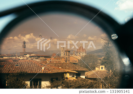 Florence Cathedral Through Sunglasses Lens Perspective 131905141