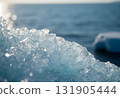 Detailed Ice Refractions with Serene Background 131905444