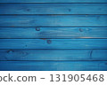 Blue Aqua color. Treated wooden boards - wood decking flooring and wood deck with paneled walls. Textures and patterns of natural wood. Background for interiors 131905468