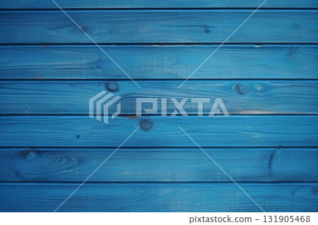 Blue Aqua color. Treated wooden boards - wood decking flooring and wood deck with paneled walls. Textures and patterns of natural wood. Background for interiors 131905468
