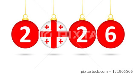 Georgia Flag Christmas Balls 2026 Decoration. 131905566